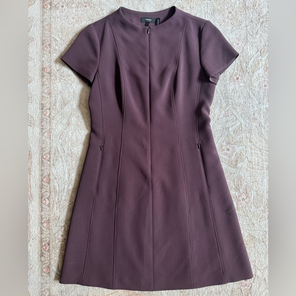 Theory Oxblood Shift Dress